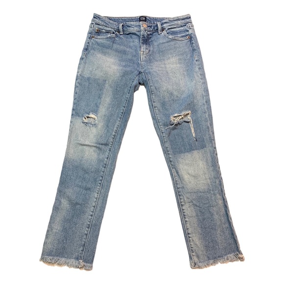 GAP Denim - Gap Denim Girlfriend Medium Indigo Distressed Jean